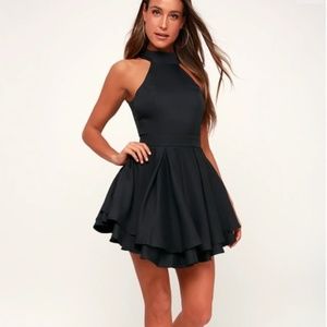 Lulu's Dress Rehearsal Black Skater Dress
